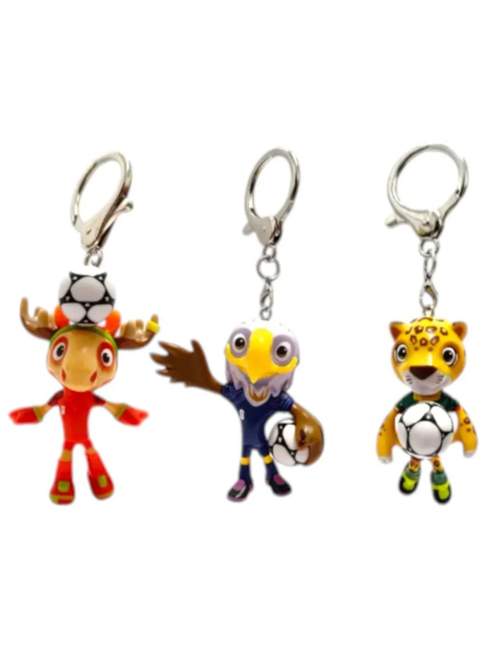 FIFA 2026 World Cup Official Mascot Keychain Complete Set of 3 New in Pkg.